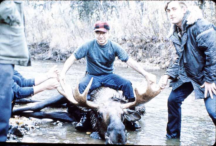 Torrez with his moose